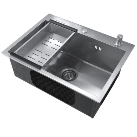 The kitchen washing Ulgran Steel, 500x450 mm, brushed steel-4