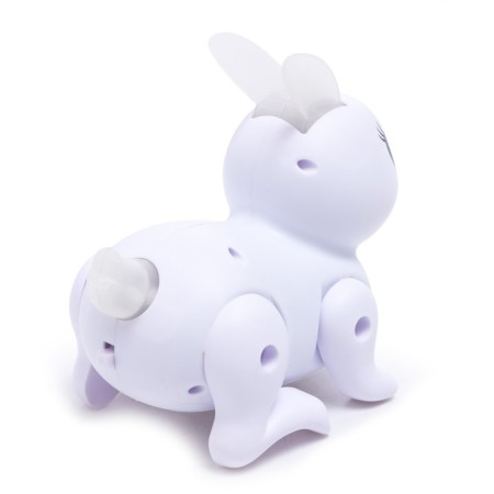 Rabbit "White", light and sound, works from batteries, white color-2