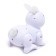 Rabbit "White", light and sound, works from batteries, white color