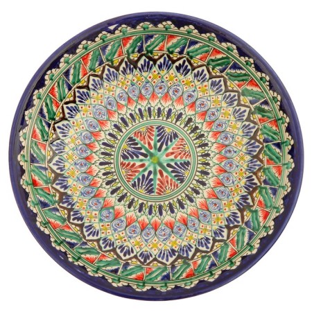Largan Rishtan ceramics "Patterns", 33 cm, blue, deep-7