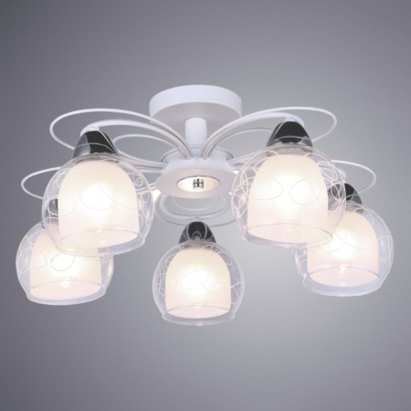 Sansa chandelier, 5x40W E27, white-1