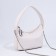 Baget bag with zipper, chain, white color