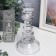 Glass of glass per 1 candle "smooth lines" transparent 20x11x11 cm
