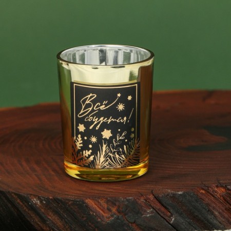 New Year's candle in a glass “Everything will come true!”, The aroma of Vanilla, 5 x 5 x 6 cm.-3