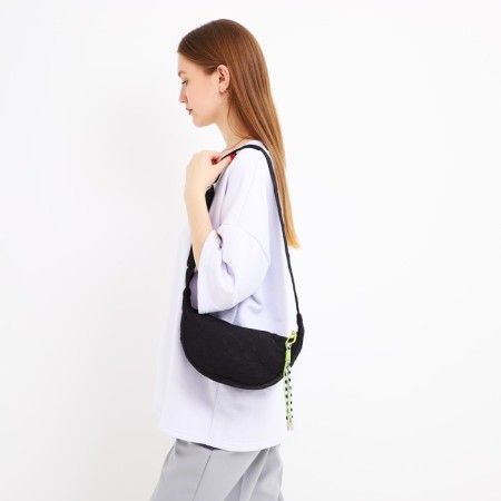 Women's bag over the shoulder, black color 30*14*10 cm-8
