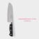 Knife Santoku Kitchen shade "Kronos", blade 17 cm, black color