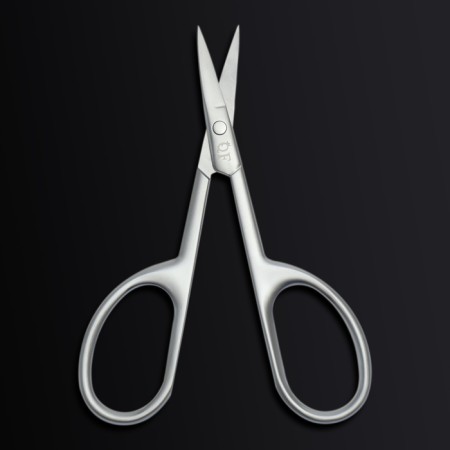 Manicure scissors "Premium satin", narrow, straight, matte, 9.6 cm, silver color-6