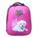 School backpack 38 x 30 x 16 cm, ergonomic back, Stavia "White Dog" multicolor/pink