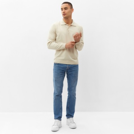 Jumper Polo men's minku: Knitwear Collection Cream color, river 48-1