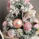 Christmas tree decor "Surprise in the bag" 31x17 cm, pink