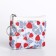 Women's wallet with lightning, white/gray/red color