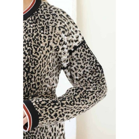 Cardigan female, size 54, brown color-17