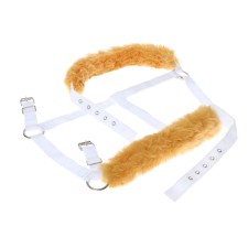 Nylon disin again with a fleece lining, adjustable size, white