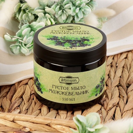 The soap of a thick hair and body "Juniper", Bannoye, Dobroparov, 350 ml-2
