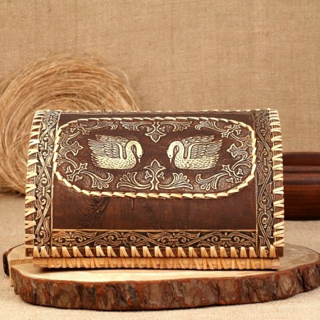 Bakery "Swans", complex, 28 × 22 × 15cm, birch bark, mix-6
