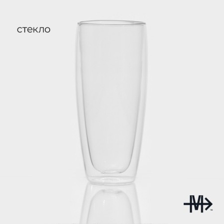 Glass glass with double walls Magistro "Paul", 600 ml, 8.5 × 20 cm-1
