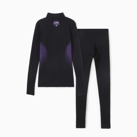Female set (fufaika, pants) thermo, black/purple color, rn 54-5