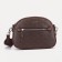 Cross-Bodi Bag with zipper, external pocket, brown color
