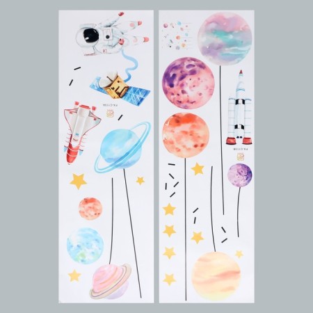 Sticking plastic interior color "planets on threads" set 2 sheets 30x90 cm-1