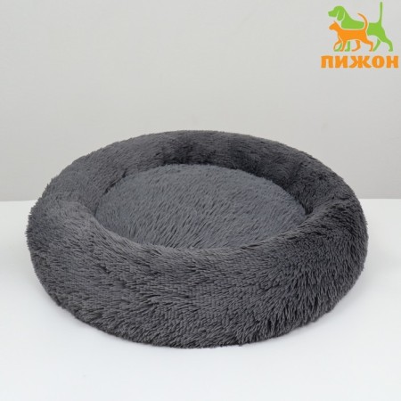 Lying for dogs and cats, long fur, 80 x 80 x 25 cm, gray-1
