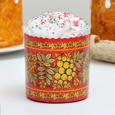 Paper form for the cake "Khokhloma" 90 x 90 mm, mix (packing 2000 pcs)-4