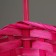 Wicker basket, D14 x 13 x H6.5 x 11 x 20 cm, pink, bamboo