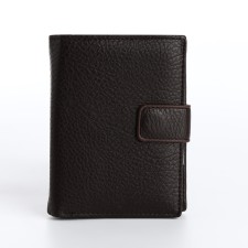 Male purse on magnet 3 in 1, department for auto documents, passports, brown color