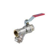 Кран шаровой Aquasfera 1014-03, 1", PN 25, с фильтром, полнопроходной, рычаг