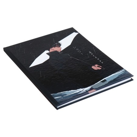 Universal diary for grades 1-11 anime. Guy with an umbrella, hard cover, glossy lamination, 40 sheets-1