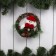 LED figure "Wreath with a snowman" 14 cm, plastic, batteries CR2032x2 (not in the kit), glow of multi