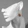 Earrings Assorted "Joy" lamb, red-gray color in silver