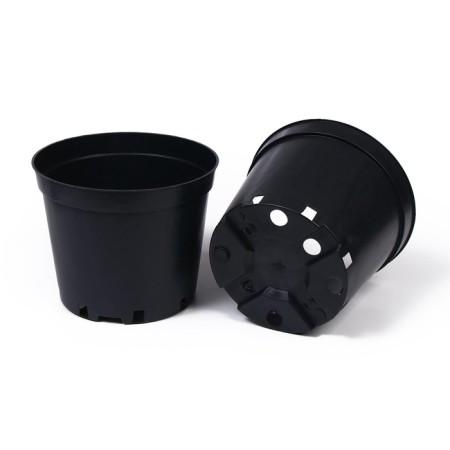 Pot for seedlings, 5 l, d = 22 cm, h = 18 cm, black, greengo-7