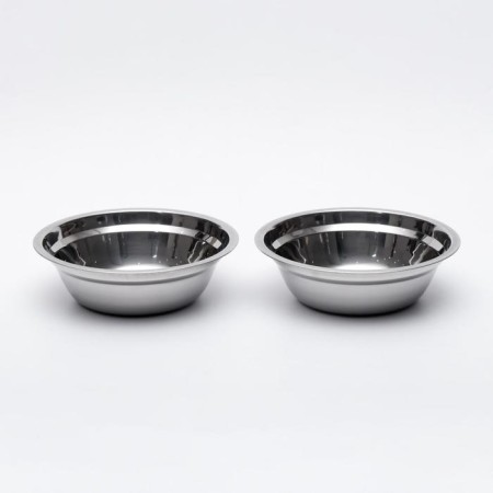 A set of 2 bowls on a stand, 2 x 700 ml, black stand-3