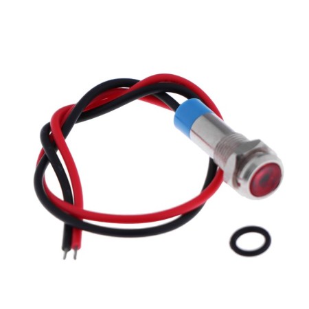 LED, 12 V, 7.8 × 16.5 mm, landing d = 6 mm, red-1