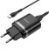 Network charger Hoco N1, 1 USB, 2.4 A, Type-C-USB cable, 1 m, black