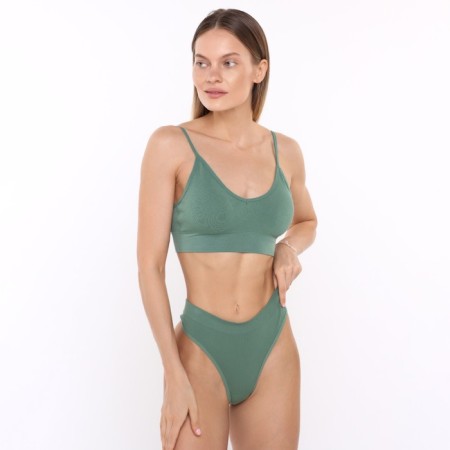 Female set (top, thongs), khaki color, size 42-46