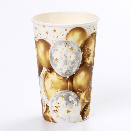Single -paper glass "golden balls" 400 ml-1