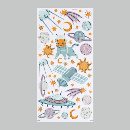 Interior color sticker "Cat in space" 30x60 cm-3