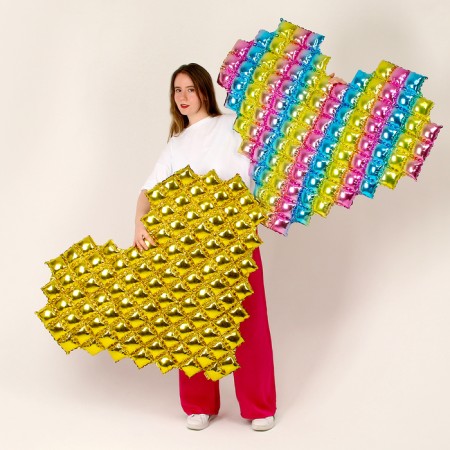 A set of balls "Heart. Pixel ", foil, 4 pcs.-2