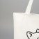Schoper on a zipper with a lining, white color