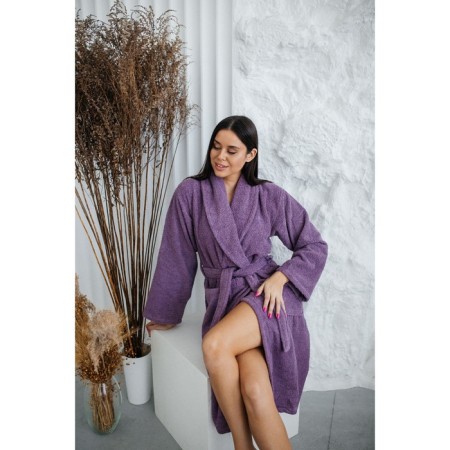 Frequency bathrobe, size 50, lavender color-1