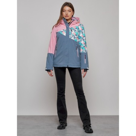 Ski jacket female, size 44, pink color-8