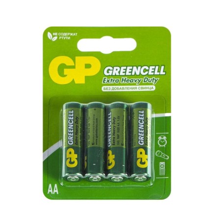 Salt battery GP Greencell Extra Heavy Duty, AA, R6-4BL, 1.5V, blister, 4 pcs.-1