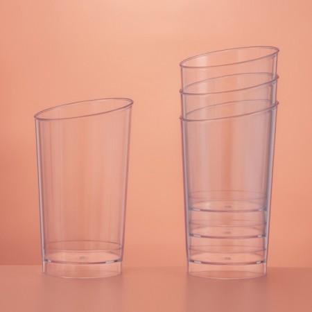 A glass of plastic disposable “conical extra”, 150 ml, transparent-3