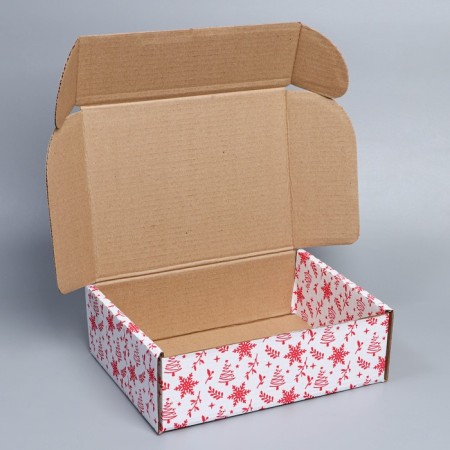 Box the team "Happy New Year", white, 27 x 21 x 9 cm, new year-4