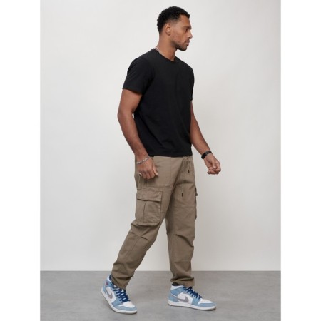 Cargo jeans men, size 46-48, beige color-10