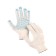 Workers, m/b gloves, knitting 10 class, 6 threads, size 9, with PVC dots, white, “Leon Group”