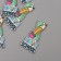 Decor for creativity tree "Rulery and pencil" set of 5 pcs 5.7x2.7x0.3 cm