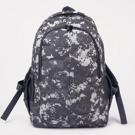 Tourist backpack, 16 l, lightning department, 3 outer pockets, “ZFTS”, color gray/camouflage-2