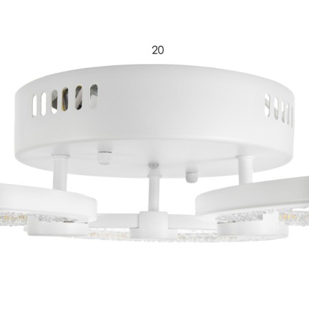 Kunayo chandelier LED 84W 3000-6500K PDU white 63.5x63.5x7.5cm-7